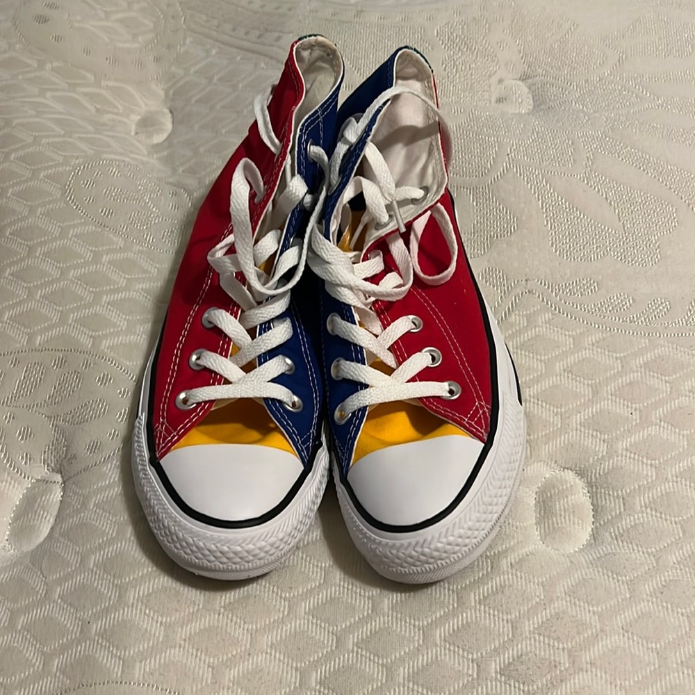 Colorful High Converse Red, Yellow, Blue and Green